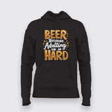 Beer Adulting T-Shirt for Women – Online India Chill Wear