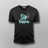 Sip Happens T-Shirt for Men – Funny Tee Online India