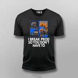 Deploy to Prod T-Shirt For Men – Everything’s Fine... Until It Isn’t