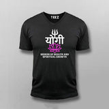 Yogi Spiritual Lotus Trishul T-shirt For Men