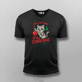 The Cat Who Stole Christmas T-shirt For Men
