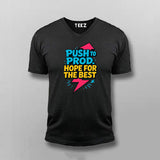 Push to Prod T-Shirt for Men – Hope for the Best Edition