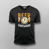 Beer Somewhere T-Shirt for Men – Funny Tee Online India