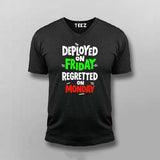 Friday Deploy Regret T-Shirt for Men – Developer Humor