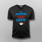 My Password Is Stronger T-Shirt For Men – Coffee vs Code Edition