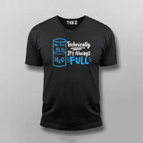 H2O Full Science T-Shirt For Men  – Funny Physics