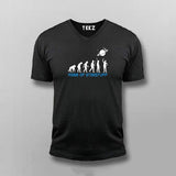 Black V Neck T Shirt For Men