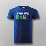 Social Battery T-Shirt for Men – Drained Around People