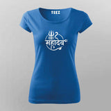 Mahadev Trishul Symbol Spiritual T-shirt For Women
