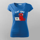 Cat GPT Women's T-Shirt – Purrfectly Programmed Humor