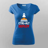 Ctrl Alt Deploy T-Shirt for Women – DevOps Rocket Launch