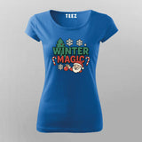 Winter Magic Christmas T-shirt For Women