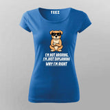 Cool Attitude Dog T-shirt For Women