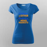 GitHub Merge Requests T-Shirt for women – Dev Life in One Line