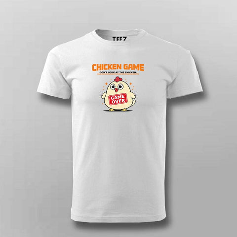 Chicken Game Men Round Neck T-shirt