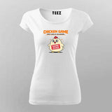 Chicken Game Women Round Neck T-shirt