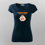Chicken Game T-shirt For Women – Funny Gamer Tee