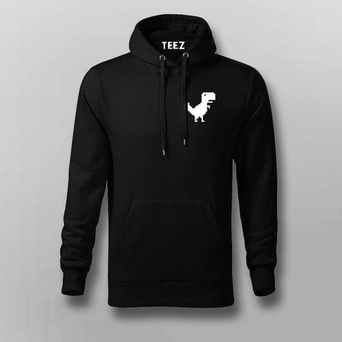 Chrome Dino Chest Logo Hoodies For Men