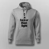 C is faster than light - C Programming Hoodies For Men