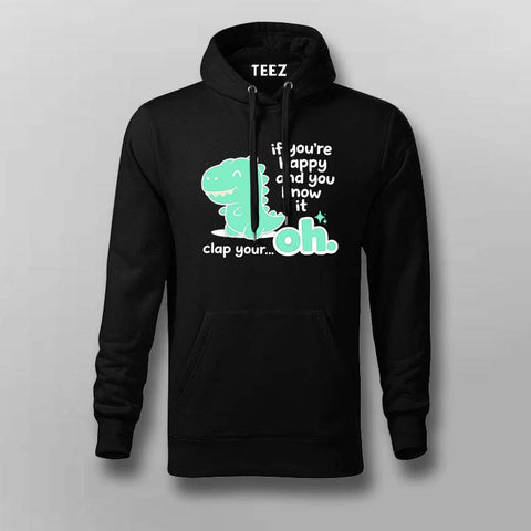 Clap Your… Oh Dino Hoodie For Men – Funny Meme Wear