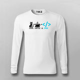 Coffee Cats And Code T-shirt For Men