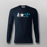 Coffee Cats And Code T-shirt For Men
