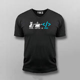 Coffee Cats And Code T-shirt For Men