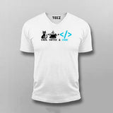 Coffee Cats And Code T-shirt For Men