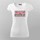 Computer Gaming Red T-Shirt For Women