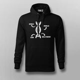 Desi DNA Mirch, Chai, Masala and Bollywood Hindi Hoodie for Men.