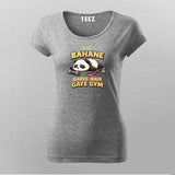 Dus Bahane Gym T-shirt For Women – Funny Fitness Tee