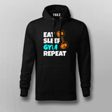 Eat Sleep Gym Repeat Hoodies For Men