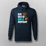 Eat Sleep Gym Repeat Hoodies For Men