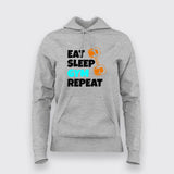 Eat Sleep Gym Repeat Hoodies For Women