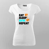 Eat Sleep Gym Repeat T-Shirt For Women