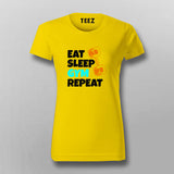 Eat Sleep Gym Repeat T-Shirt For Women