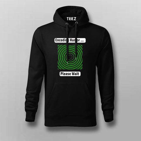 Encoding Humour... Please Wait Hoodies For Men