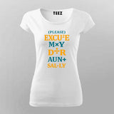 Excuse My Dear Aunt Sally Math T-shirt For Women