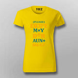 Excuse My Dear Aunt Sally Math T-shirt For Women