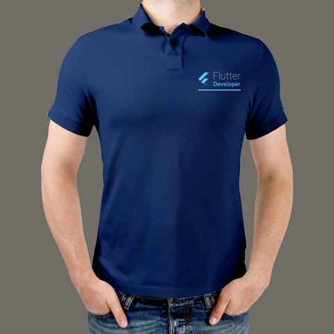 Flutter Developer Polo T-Shirt For Men