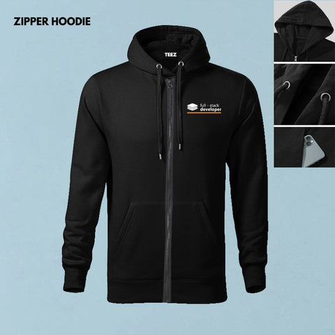 Full-stack-Developer-black-zipper-hoodie