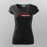 Garena-free-fire-black-half-sleeve-women-t-shirt