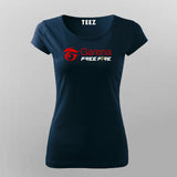 Garena-free-fire-navy-half-sleeve-women-t-shirt
