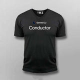 Gemini CLI Conductor Men V Neck T-shirt