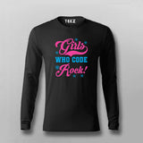 Girls Who Code Rock Programming T-shirt From Teez.