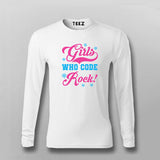 Girls Who Code Rock Programming T-shirt From Teez.