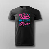 Girls Who Code Rock Programming T-shirt From Teez.
