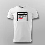 Going Outside is OVerated, I would rather Code Programming T-shirt for Men.