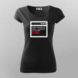 Going Outside is OVerated, I would rather Code Programming T-shirt for Women.