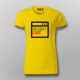 Going Outside is OVerated, I would rather Code Programming T-shirt for Women.
